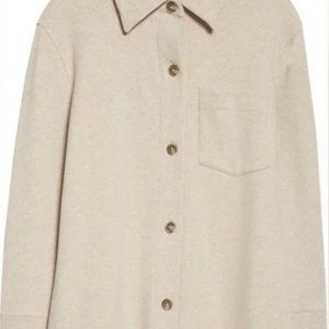 Vince Shirt Jacket "Shacket" Taupe Size M